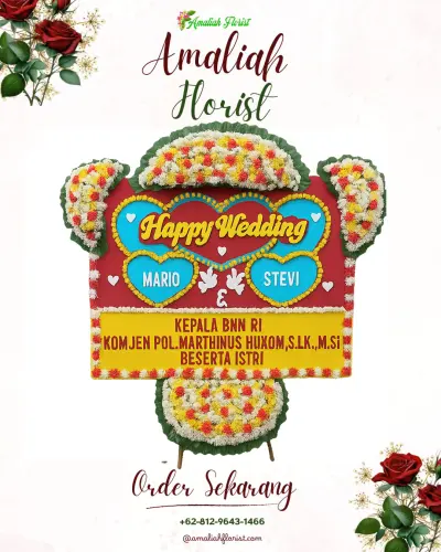 Karangan Papan Bunga Pernikahan di Triwung Kidul